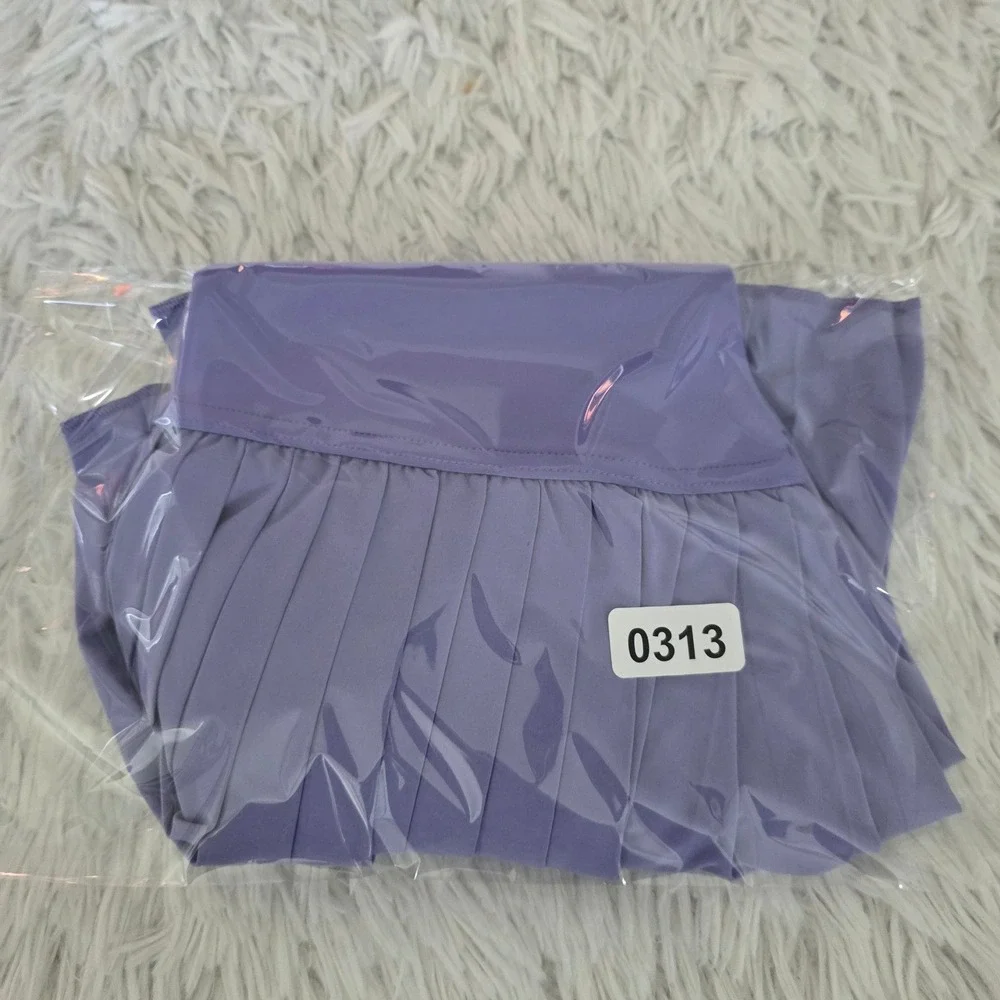 CRZ YOGA Purple Pleated Tennis Skirt Women L 12 Athletic Skort with‎ Pockets - Picture 6 of 6